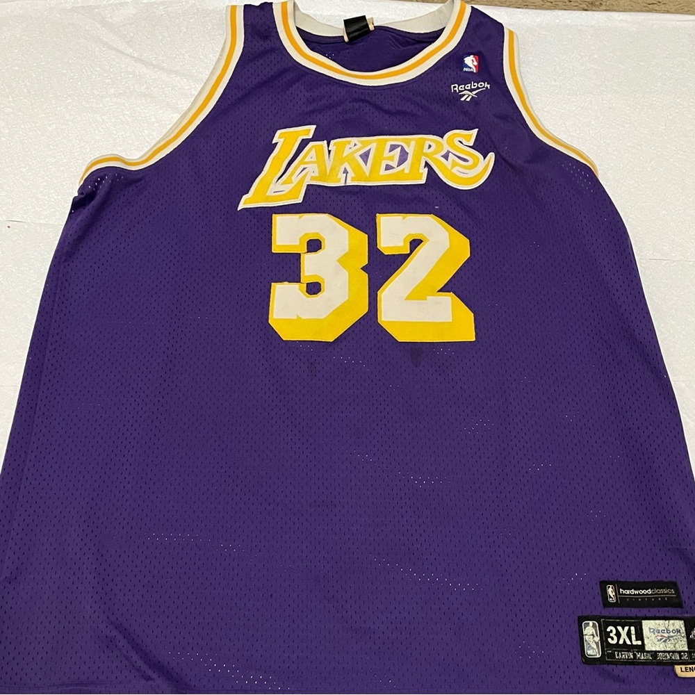 Magic Johnson LA Lakers Reebok Hardwood Classic jersey